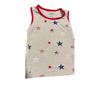 Kyte Baby Toddler Tank Top 18-24 Months Red/White/Blue Star Print Bamboo